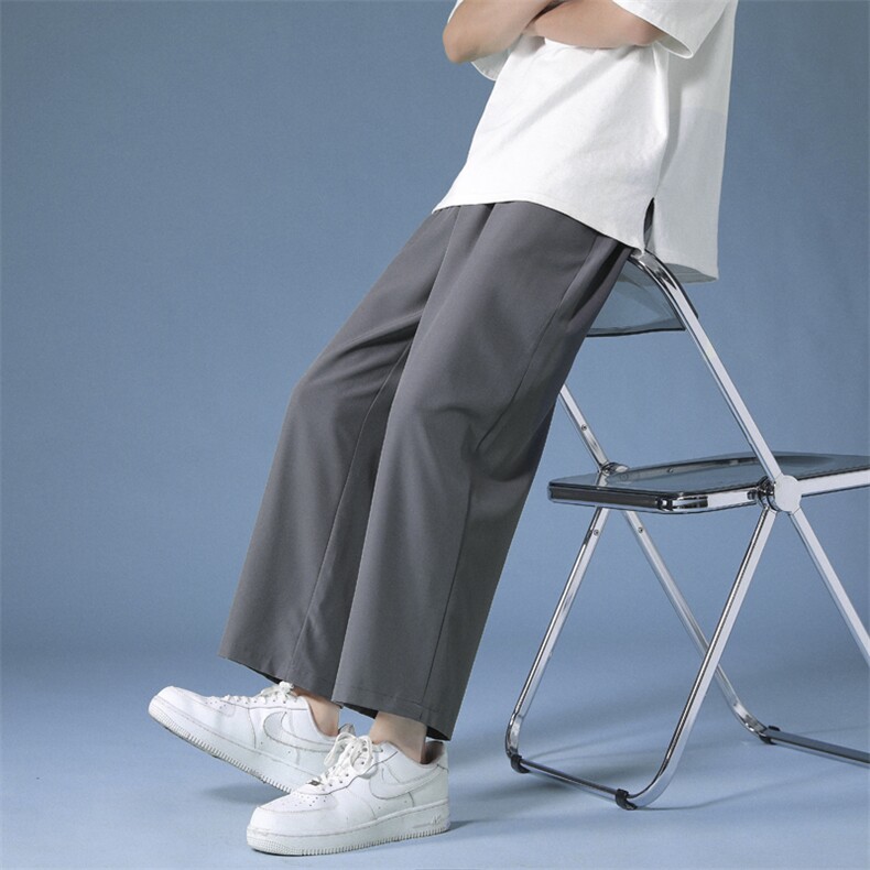 百搭2023春夏新款男士宽松九分裤潮流冰丝薄款休闲裤2025-特批20,男装休闲裤,星座718-1