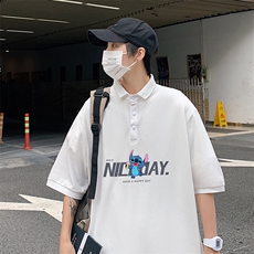 PL57173-P35翻领短袖polo衫男大码胖子半袖t恤男有领保罗衫模特，男装Polo衫，电商A040