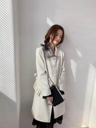 TWTIUWOO-21春季法式复古风衣，女装风衣，她物