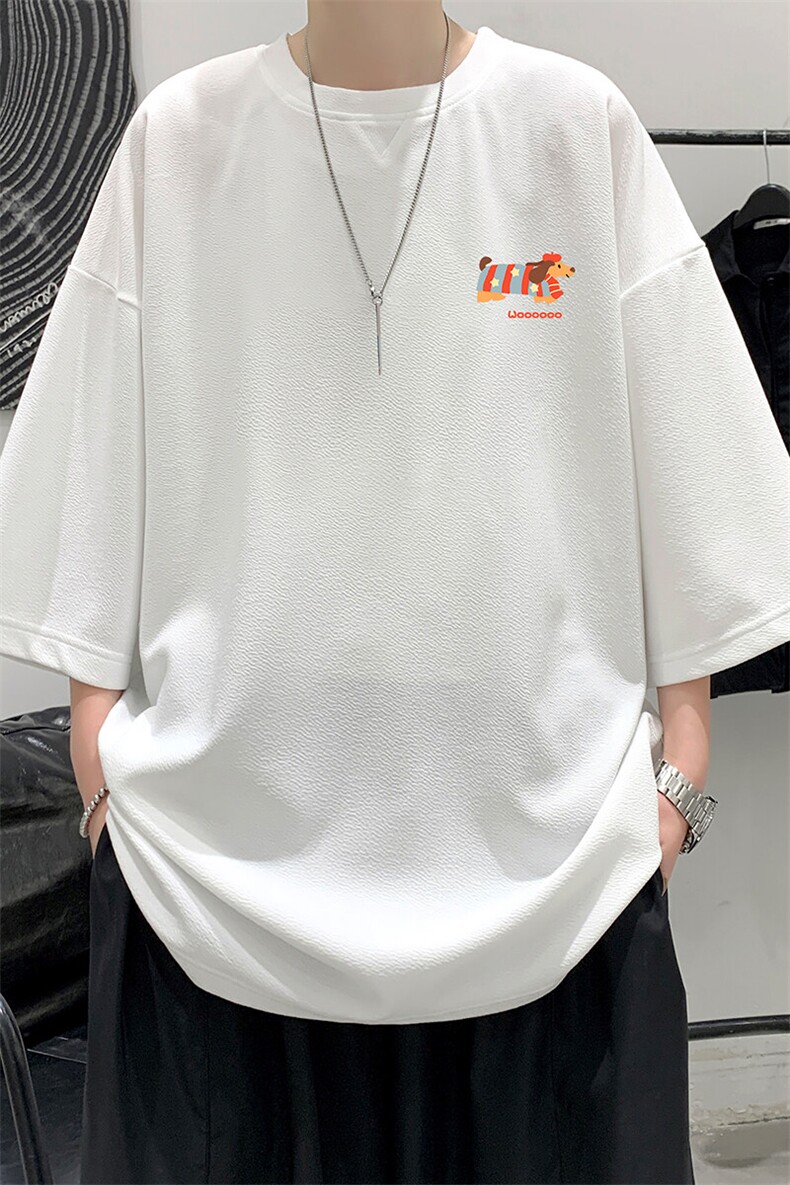 冰丝七分袖t恤男大码五分袖男短袖男中袖Q11438-P30,男装T恤,电商A040