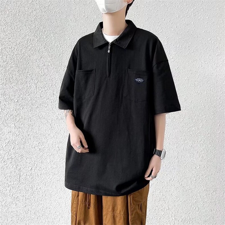 日系潮宽松型潮流夏季男POLO衫百搭短袖原宿潮PT03-P38,男装T恤,星座1109-3