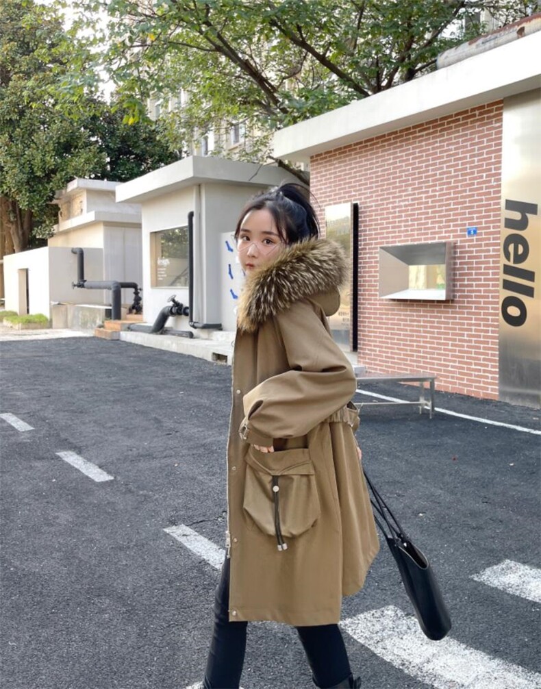 狐狸毛派克服，其它，贻思茗