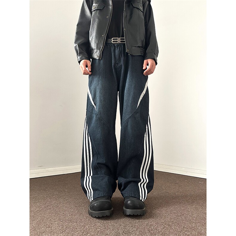 903-AK96-特P55S-3XL大条纹牛仔裤！3,男装牛仔裤,星座903