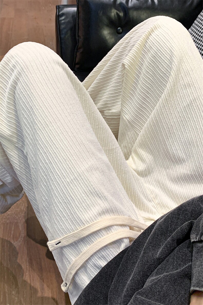 8XL-M特大码秋季新款垂感休闲裤男宽松直筒裤男裤拖地裤K943P40,男装休闲裤,电商D206-1