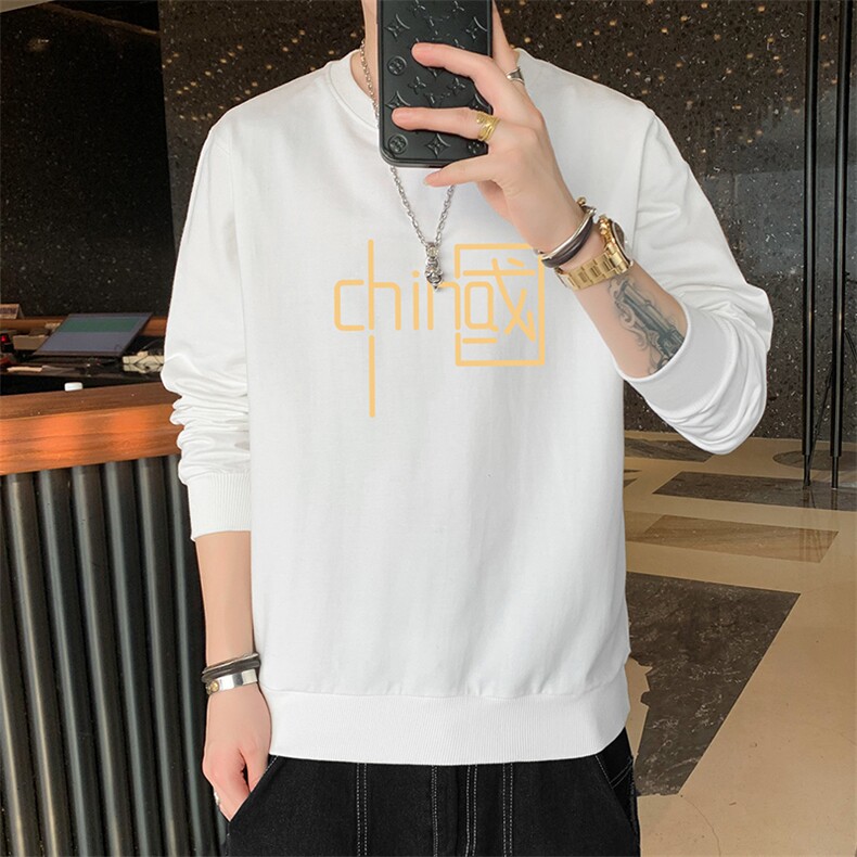 秋冬新款潮流青少年印花卫衣学生班服大码黑1210-2-F067-P15,男装卫衣,星座1816-2（原1210–2）