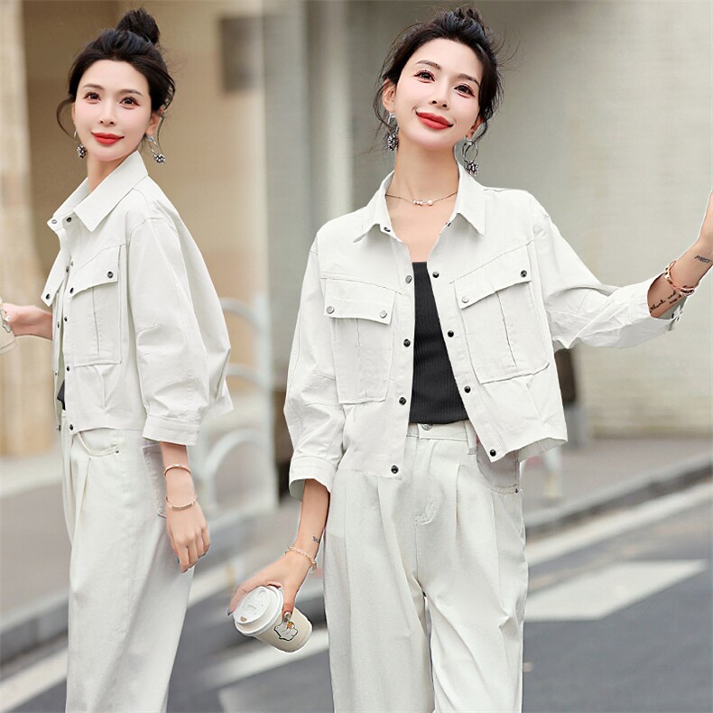 现货夏季新款防晒服短款小个子薄款休闲水洗棉防晒服5315,女装防晒衣,韩美纤衣