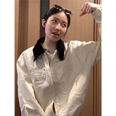 J50-P95牛仔外套男女春秋款美式复古设计感宽松高级感，男装工装外套，电商B323A