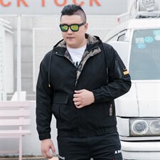 L-9XL男加肥加大码连帽夹克2021春秋迷彩工装外套5032-1_8811P75，男装夹克，星座1516-1