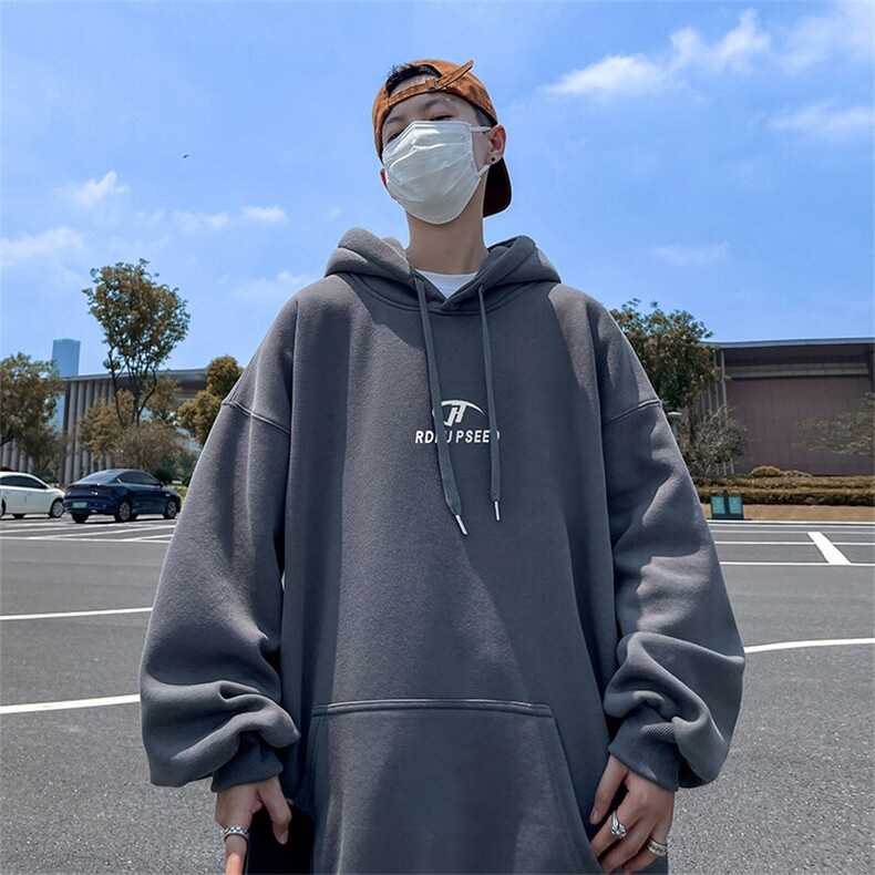 抖音得物供货可提供视频春装重磅美式宽松连帽卫衣DL2419,男装卫衣,电商A486-1