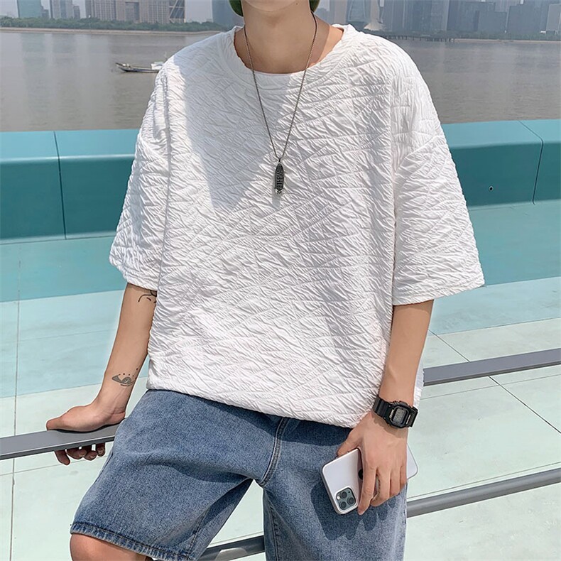 短袖t恤男设计感宽松半袖上衣夏季ins潮流休闲男生体恤T0315-P33,男装T恤,星座308B-1