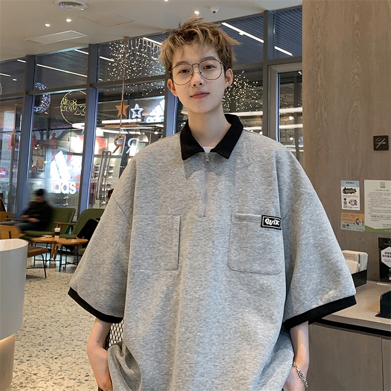 抖音品质！重磅夏季美式冰感POLO衫男潮流宽松短袖XP2403-P45控68,男装Polo衫,电商B370