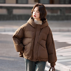 短款羽绒服女冬季2024新款高端洋气小个子云朵泡芙面包服外套，女装羽绒服，靓衣阁