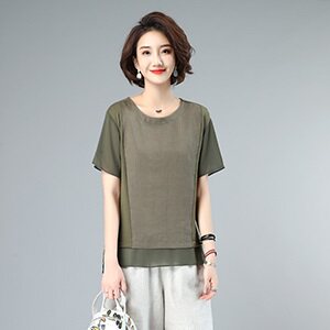 2021新款大码女装宽松显瘦短袖T恤夏季时尚百搭上衣,大码女装,秋牧寒烟