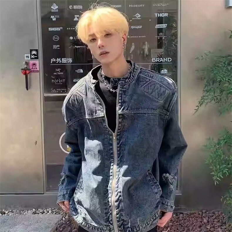 现货JY199-P75美式复古做旧水洗宽松牛仔外套男网图,男装工装外套,星座1501-3