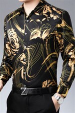 男士长袖花衬衫秋季新款衬衣中年商务休闲时尚男装潮，男装衬衫，电商B212（原钱塘6029）