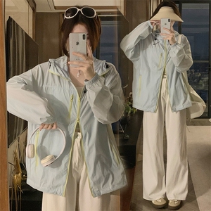 D720-P58 新款防晒衣夏季宽松连帽外套防紫外线防晒服图片
