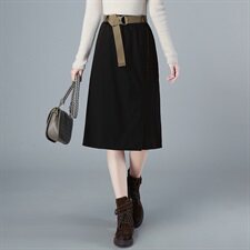 2021秋冬新品纯棉半身裙松紧腰306款，女装半身裙，秋牧寒烟