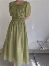 韩系温柔连衣裙，女装连衣裙，土布鱼