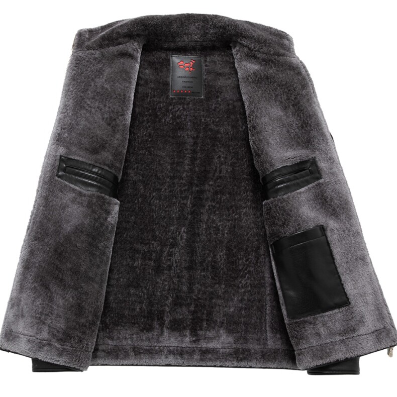 8807/P110爸爸皮外套冬装加绒加厚保暖皮衣老服男装老年衣服,男装皮衣,星座1216（原钱塘722）