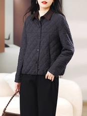 保暖外套冬妈妈款休闲百搭气质夹克上衣，女装棉衣/棉服，璐依舞