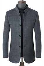 羊毛呢子外套男士秋冬中长款立领妮子休闲时尚大衣ZELD1126-P360，男装毛呢大衣，电商B212（原钱塘6029）