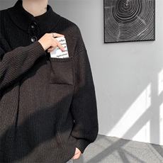 8XL-M特大码冬季立领毛衣纽扣高级设计感情侣?袖毛衫MY1208P65，男装针织衫/毛衣，电商D206-1