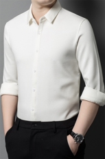 Y8110钱塘2020-2秋装薄款商务休闲简约中年男士长袖衬衣P59，男装衬衫，钱塘207-2