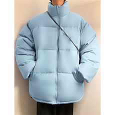 光版二开立领棉衣男加厚棉袄棉服潮流潮A266-P03-P35特批黑色P35，男装棉衣，电商A266