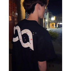 万针全刺绣工艺抖音得物高品质260克重磅纯棉双纱美式高街短袖T恤，男装T恤，电商A486