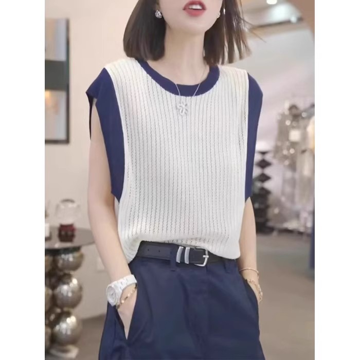 夏季新款女士简约时尚舒适条纹圆领短袖,女装T恤,恒旺羊绒
