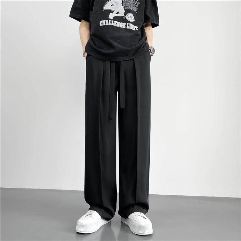 217-2-K2405-P45春夏垂感西装库男款式直筒阔腿休闲裤,男装西服套装,星座217-2