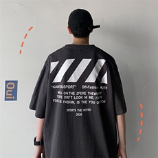 T26（斑马线-有版权）港风日系几物风圆领短袖P30控价49，男装T恤，星座508（原C305）