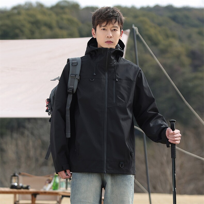 新款男女高品质户外登山服青少年学生冲锋衣夹克外套JK6633-P48图片
