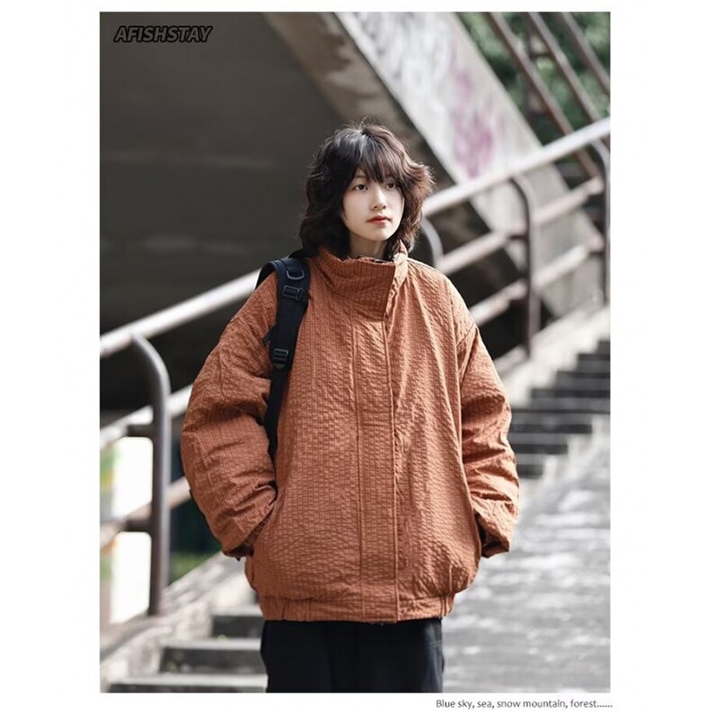 冬季新款ins面包服男女款韩版宽松加厚双面穿立领棉服保暖外套潮,男装棉衣,星座410-6（原星座1304-1）