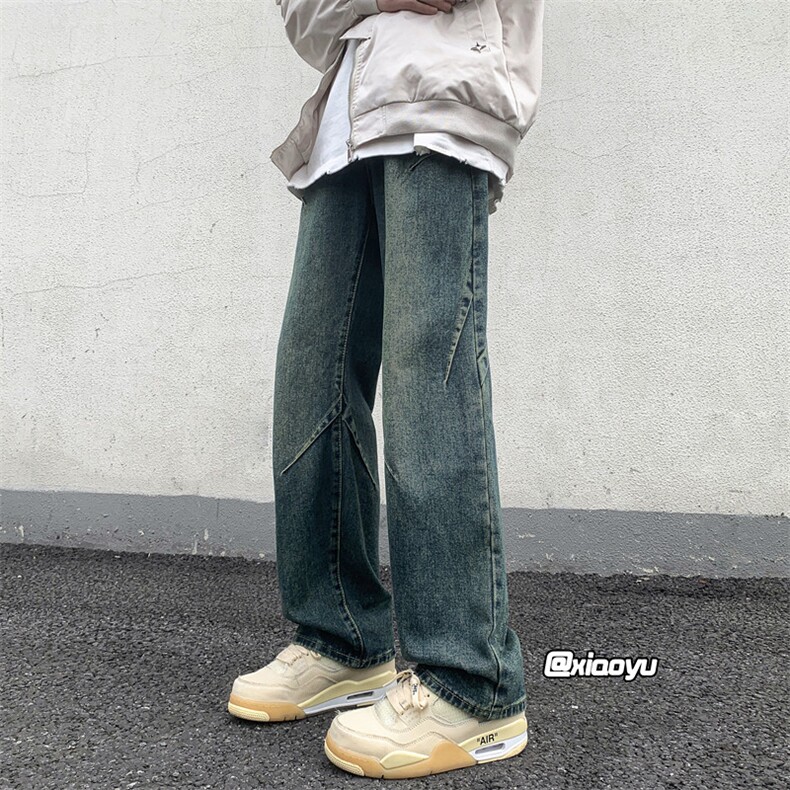 XZ616 秋季新款复古设计感牛仔裤休闲长裤 TY969 P65控78图片