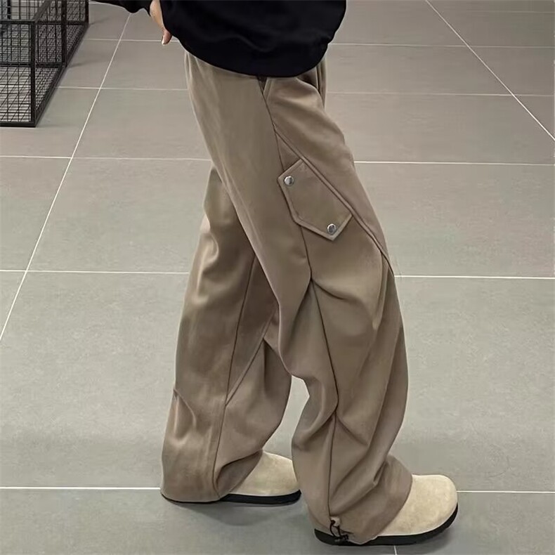 重磅褶皱星空尼工装裤子男款垂感机能休闲伞兵冲锋裤K6112-P45,男装工装外套,星座412-1