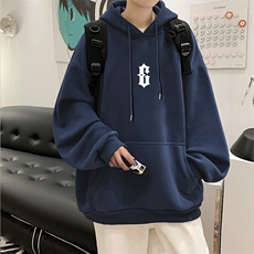 抖音供货、重磅360克现货字母印花连帽卫衣宽松HD019-1-LMWY4453，男装卫衣，电商019-1