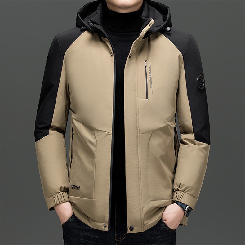 连帽加厚棉服男工装撞色外套冬季中青年户外保暖潮流男装冲锋衣,男装夹克,电商B212（原钱塘6029）