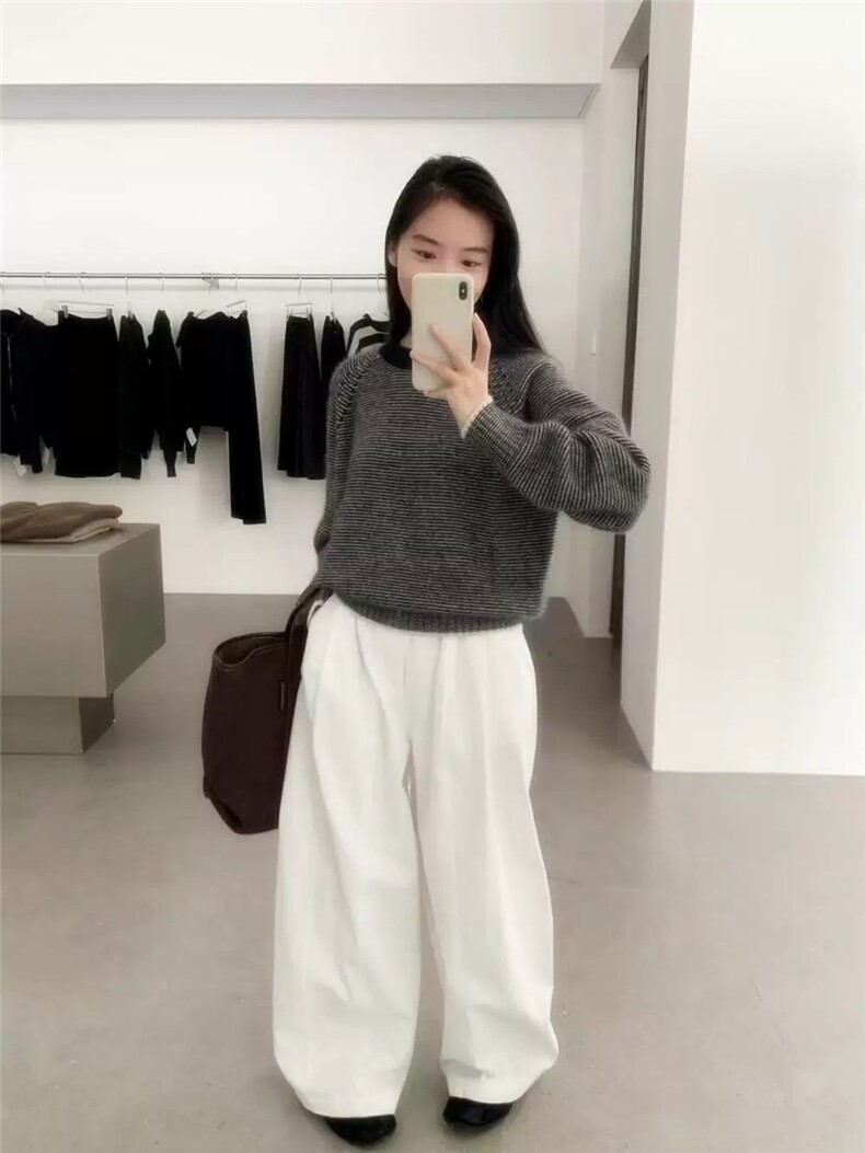 高级感韩版休闲通勤百搭针织毛衣,针织衫/毛衣,圣旺供货