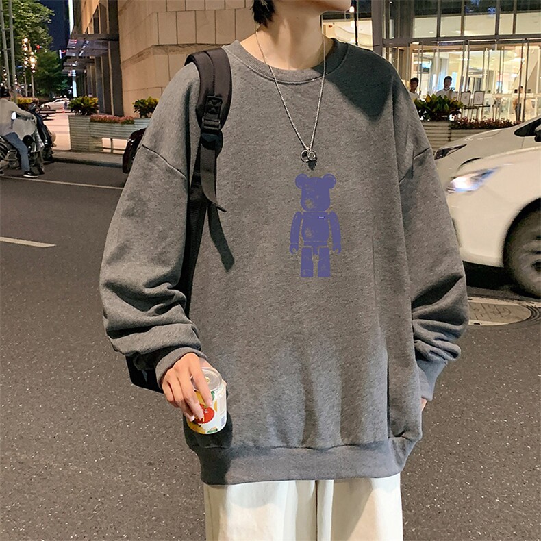 S6242-P28秋季圆领卫衣男大码韩版宽松长袖外套,男装卫衣,电商A040