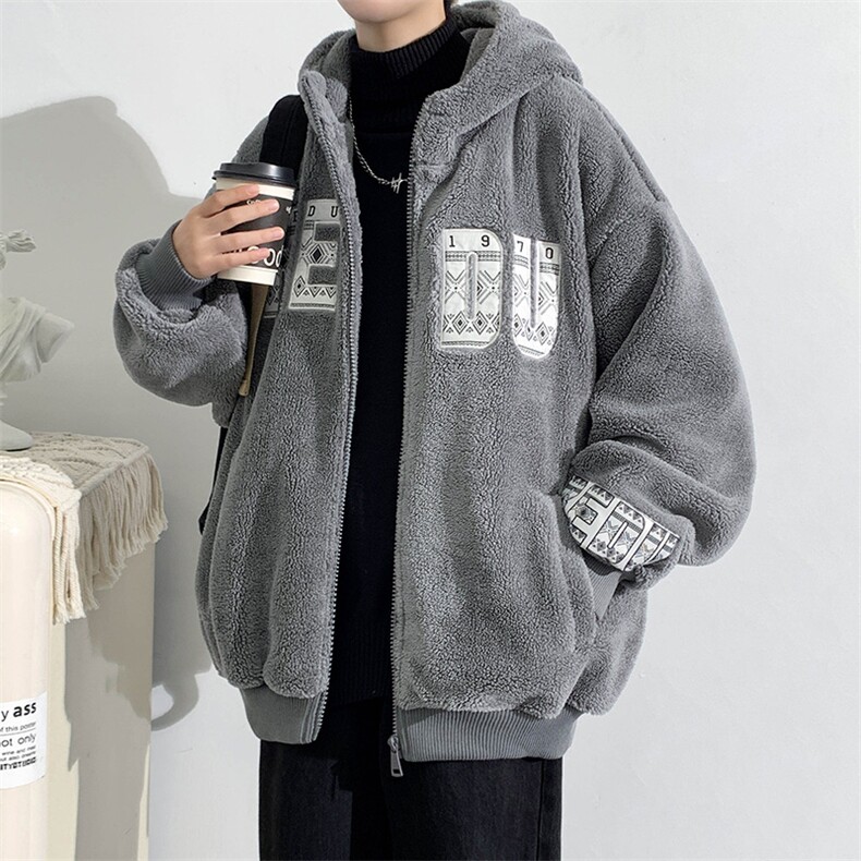 2023冬上新加绒加厚百搭棉衣羊羔绒连帽外套男女 988-P110控价158图片