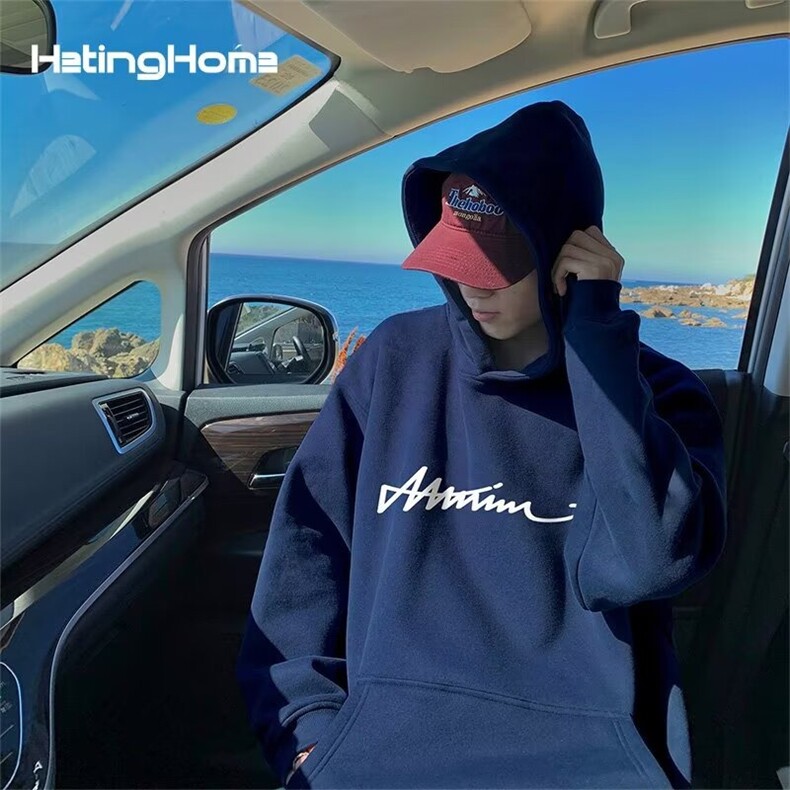 卫衣男连帽春秋季ins港风宽松潮牌字母印花百搭外套2025年新款，女装短外套，星座1210-1