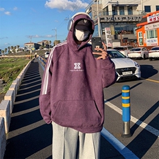 2024美式复古宽松连帽织带麂皮绒卫衣XZ301B-JB3003-p65，男装卫衣，星座301B