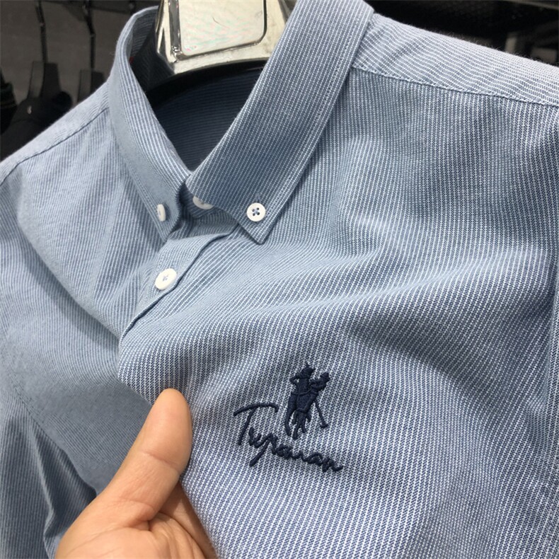 FN22937钱塘2020-1春秋男士纯棉长袖衬衫时尚休闲百搭衬衣P72,男装衬衫,钱塘207-1