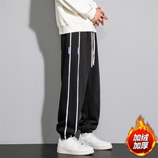 秋季木地板新款男裤束脚裤休闲百搭YOA加绒卫裤K3216H-P46，男装休闲裤，星座717