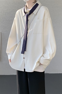 （送个性领带）CS1160-特P42 控88 肌理感长袖男小众设计大码衬衣图片