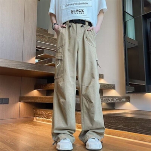 美式复古直筒工装裤男女街头潮牌宽松百搭阔腿休闲长裤kk3011-P58图片