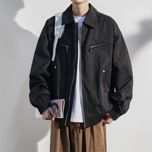 JK8872-P75 L-9XL2025秋冬新款翻领夹克外套 控128图片