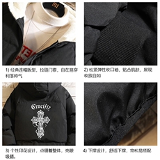 控128加绒面包服男大码羊羔毛衣男MY16268-P100，男装棉衣，电商A040A