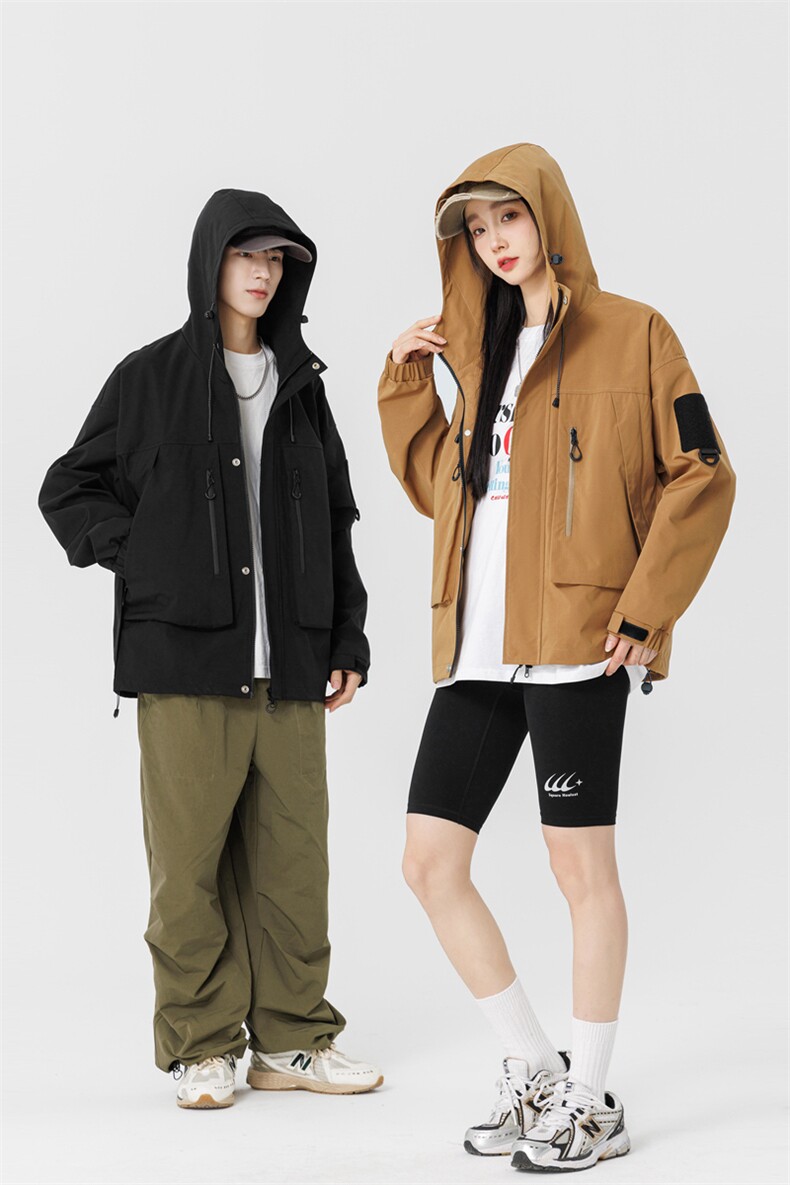 春款现货中性风三防户外夹克男连帽冲锋衣外套DSA157B-J127-P65,男装夹克,电商A157B